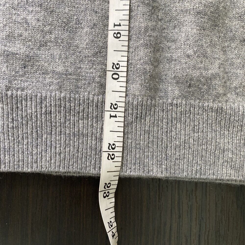Marled Cashmere Sweater Womens Extra Small Lace Flare Cuff Gray Pullover Cozy - Picture 12 of 12